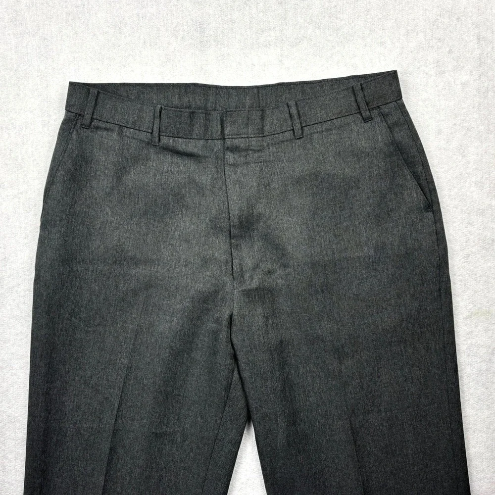 Vintage Levis Action Slacks Mens 38x32 Gray Dacron Polyester Dress Pants 70s-80s